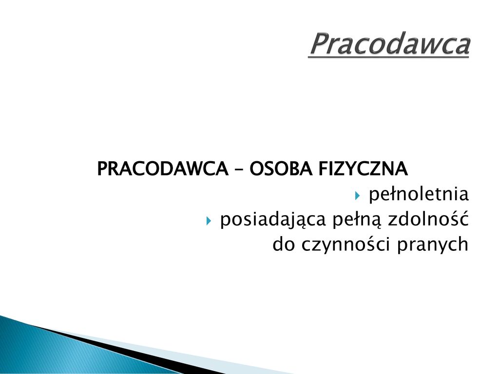 Strony Stosunku Praca Pracodawca I Pracownik Ppt Pobierz